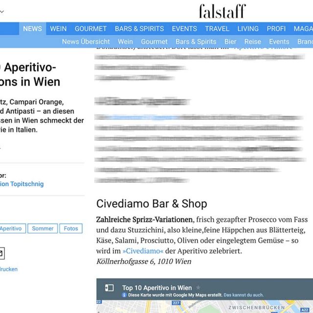 Falstaff, 2021-Juni, Top 10 Aperitivo-Locations © Falstaff Verlag